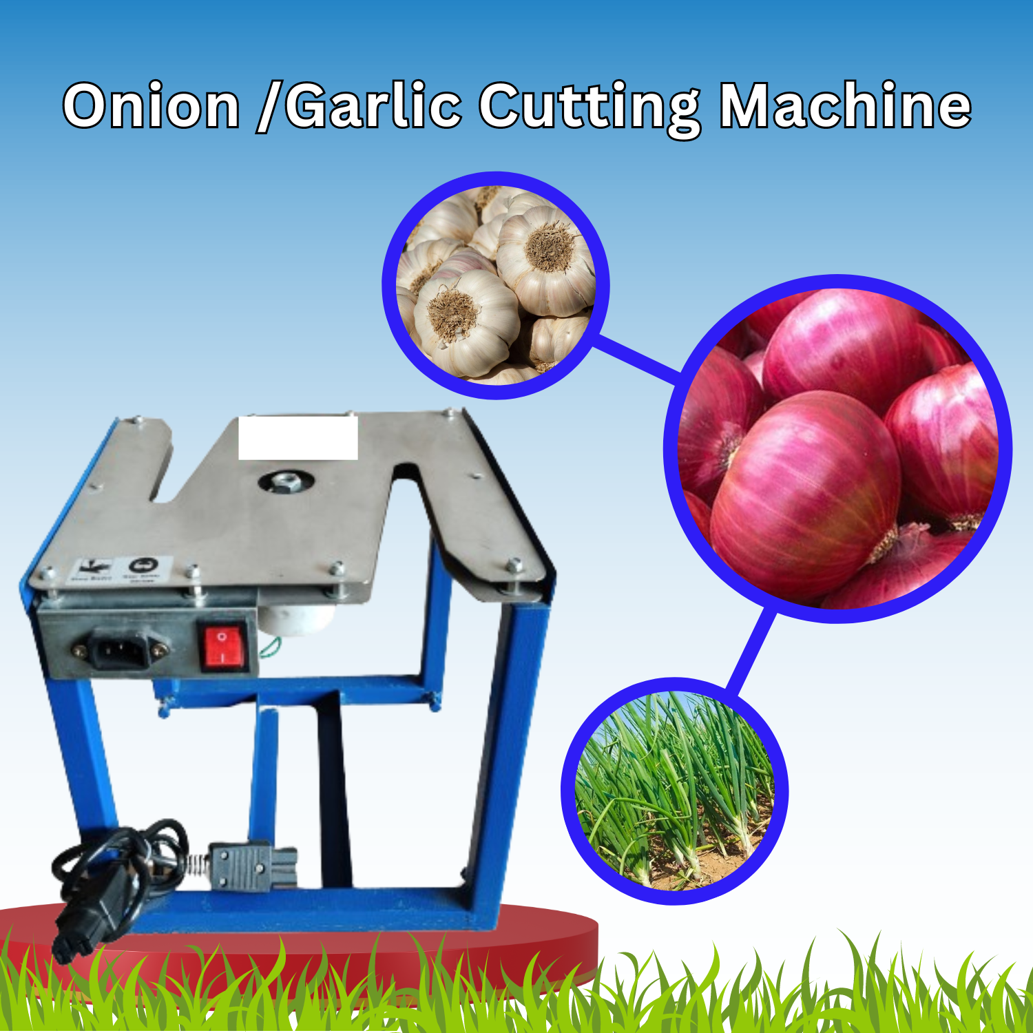Onion and Garlic Cutting Machine - Kisan-X
