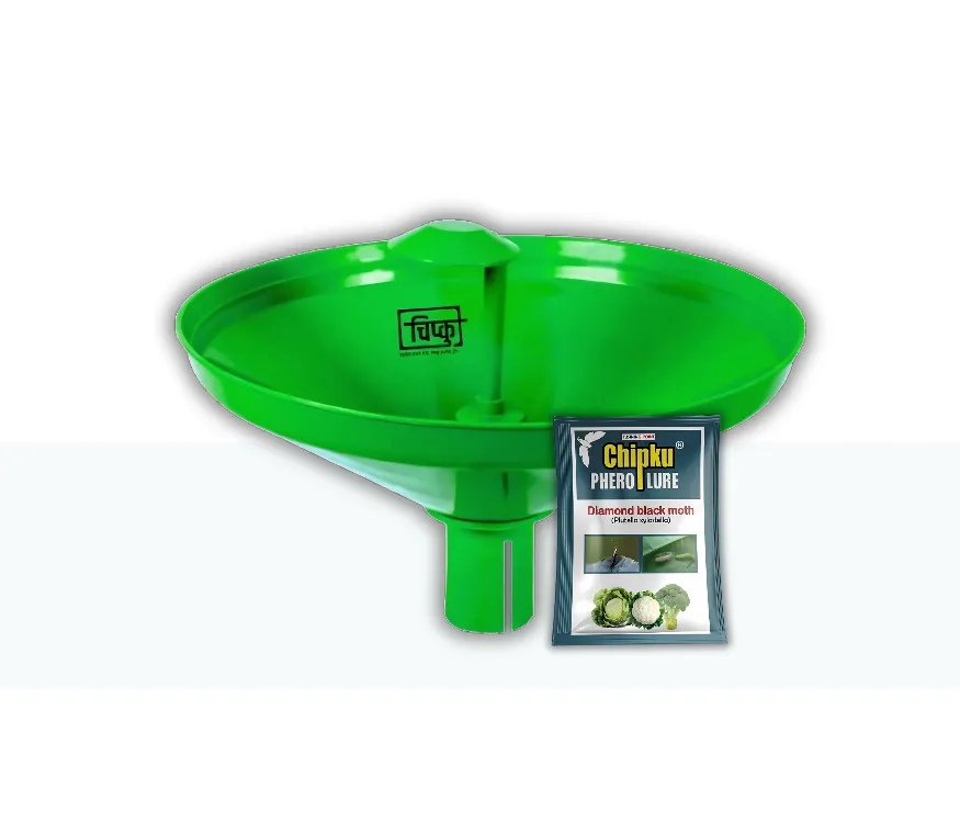 CHIPKU | PHEROMONE WATER TRAP WITH PLUTELLA XYLOSTELLA LURE | Useful For Control Of Diamond Back Moth (DBM) In Crops Like Cauliflower, Cabbage, Broccoli