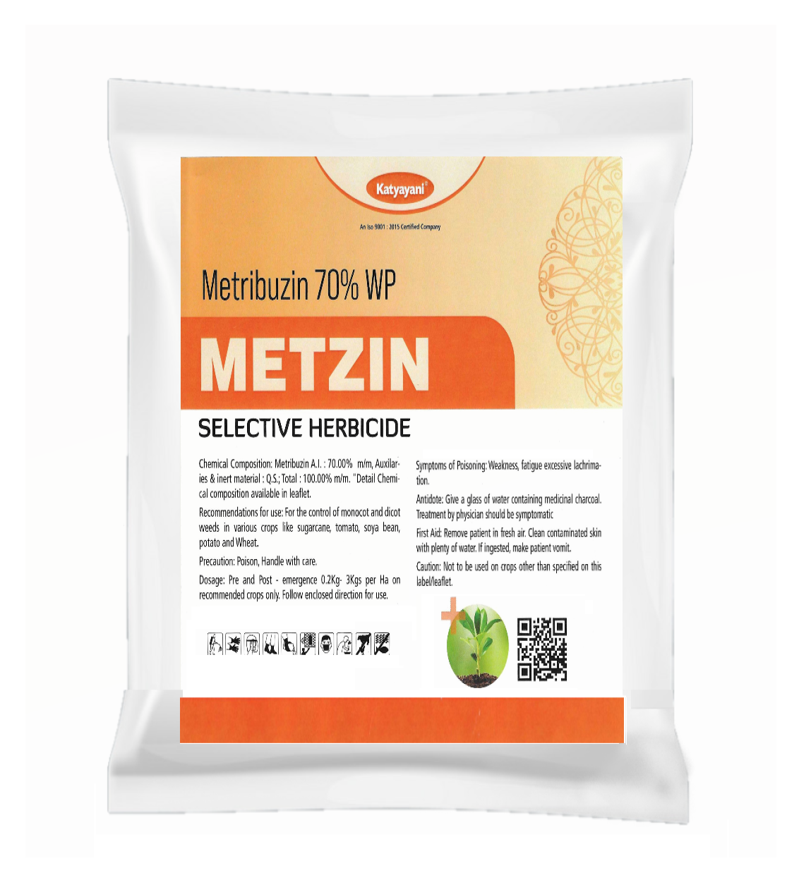Katyayani Metribuzin 70%WP-Metzin Systemic & Contact Herbicide