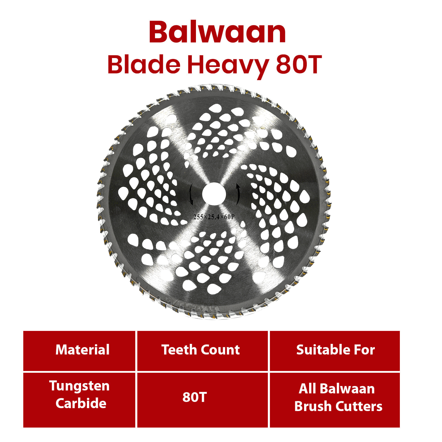 BALWAAN HEAVY 80T TCT BLADE