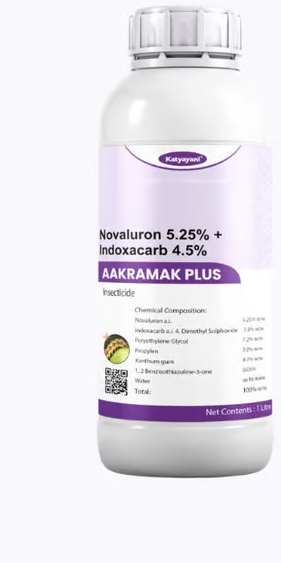 Katyayani Aakramak Plus (Novaluron 5.25% + Indoxacarb 4.5% SC)