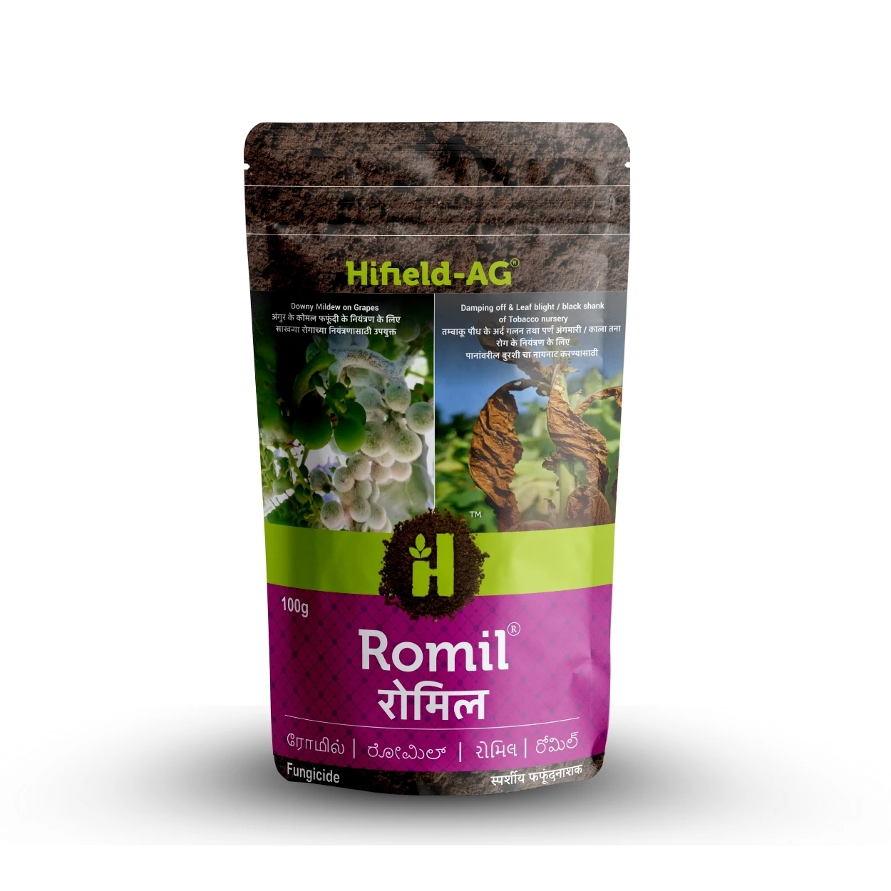 Hifield-AG | ROMIL – Metalaxyl 8% + Mancozeb 64% WP | Broad-Spectrum Systemic & Contact Fungicide | Controls Downy Mildew, Late Blight, Leaf Spot & Root Rot | For Grapes, Potato, Tomato & Vegetables
