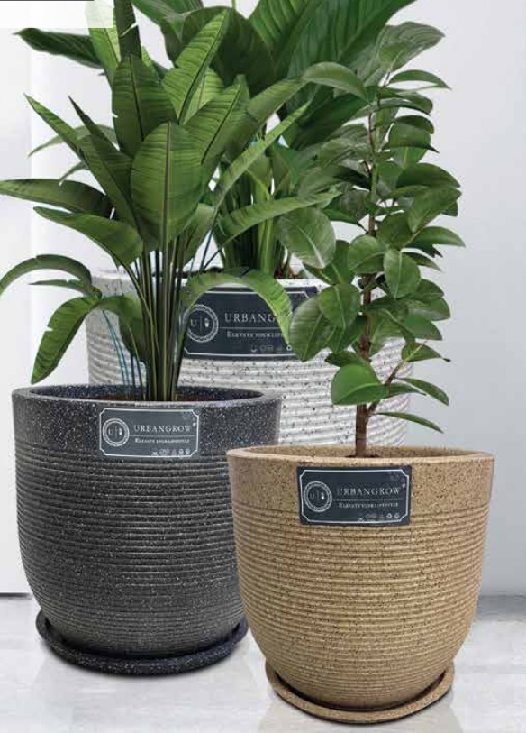 URBAN GROW | ORBIT POTS - Stylish garden pots | Round plastic planters | UV resistant pots | Lightweight pots | Durable flower pots | Indoor outdoor planters