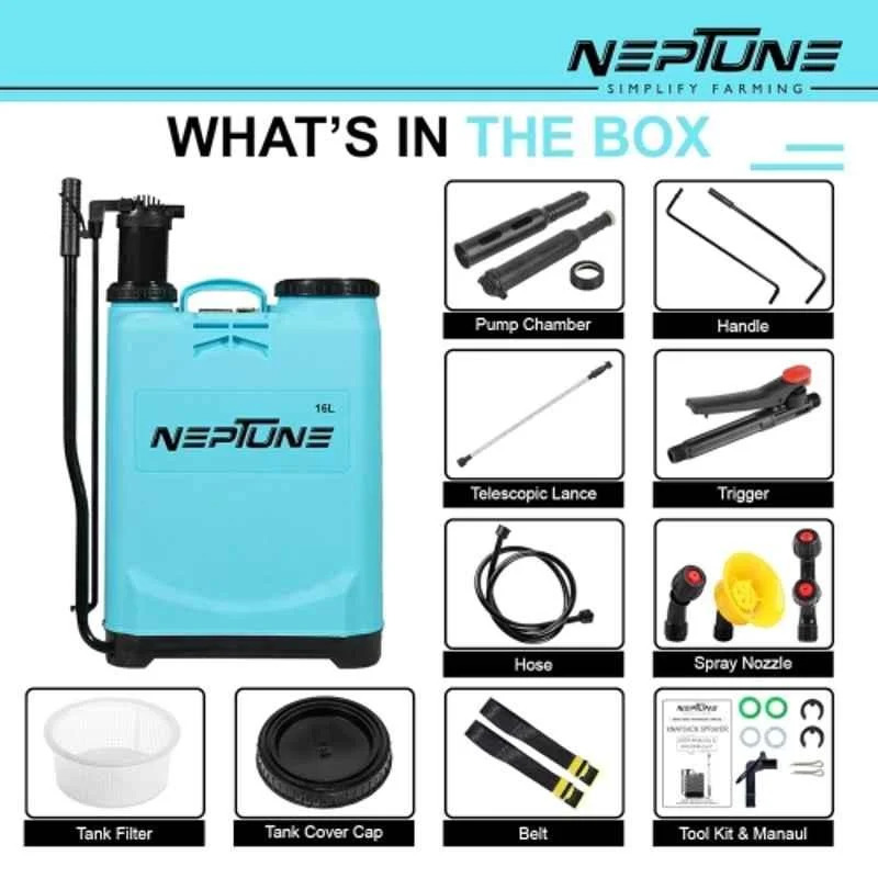 NEPTUNE | MANUAL SPRAYERS NF-O2 - Hand Sprayer | Garden Sprayer | Agriculture Sprayer | Pressure Sprayer | Portable Sprayer | Chemical Sprayer | Durable Body