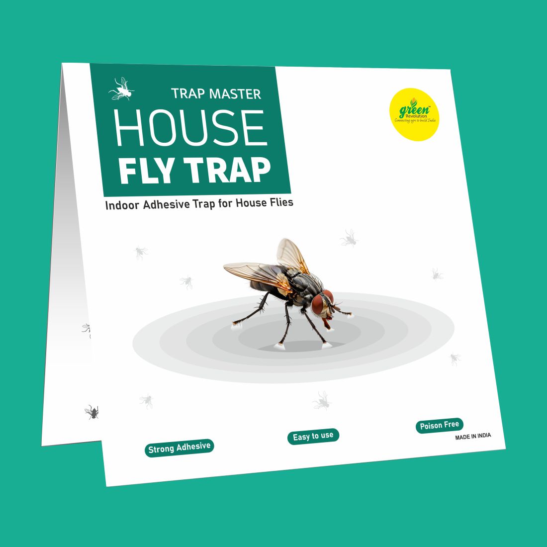  Big Size House Fly Trap, Glue Trap, Sticky Paper for Home, Kitchen & Poultry Farm – Non-Toxic Adhesive Fly Control Trap for Houseflies & Poultry Flies