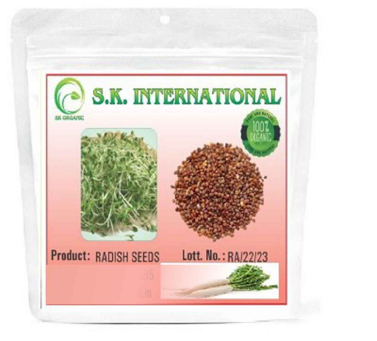  Radish Seeds (Muli) 100% Organic for Cultivation and sprouting , NON GMO and No Chemicals Used 