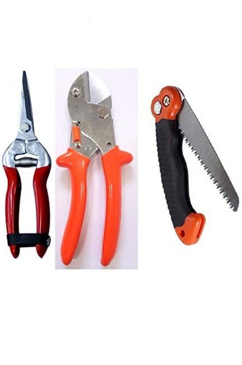  by Steel Folding Shears, Pruners & Pruning Saw Combo, Excellent Quality(combo of 3)